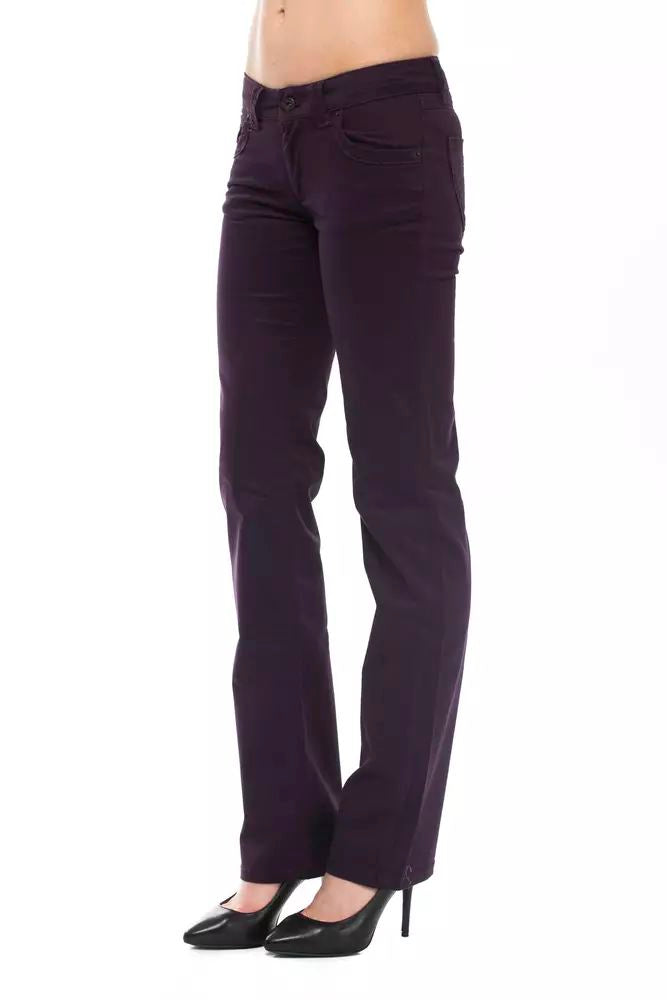Ungaro Fever Purple Cotton Jeans & Pant