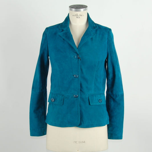 Emilio Romanelli Green Leather Jackets & Coat
