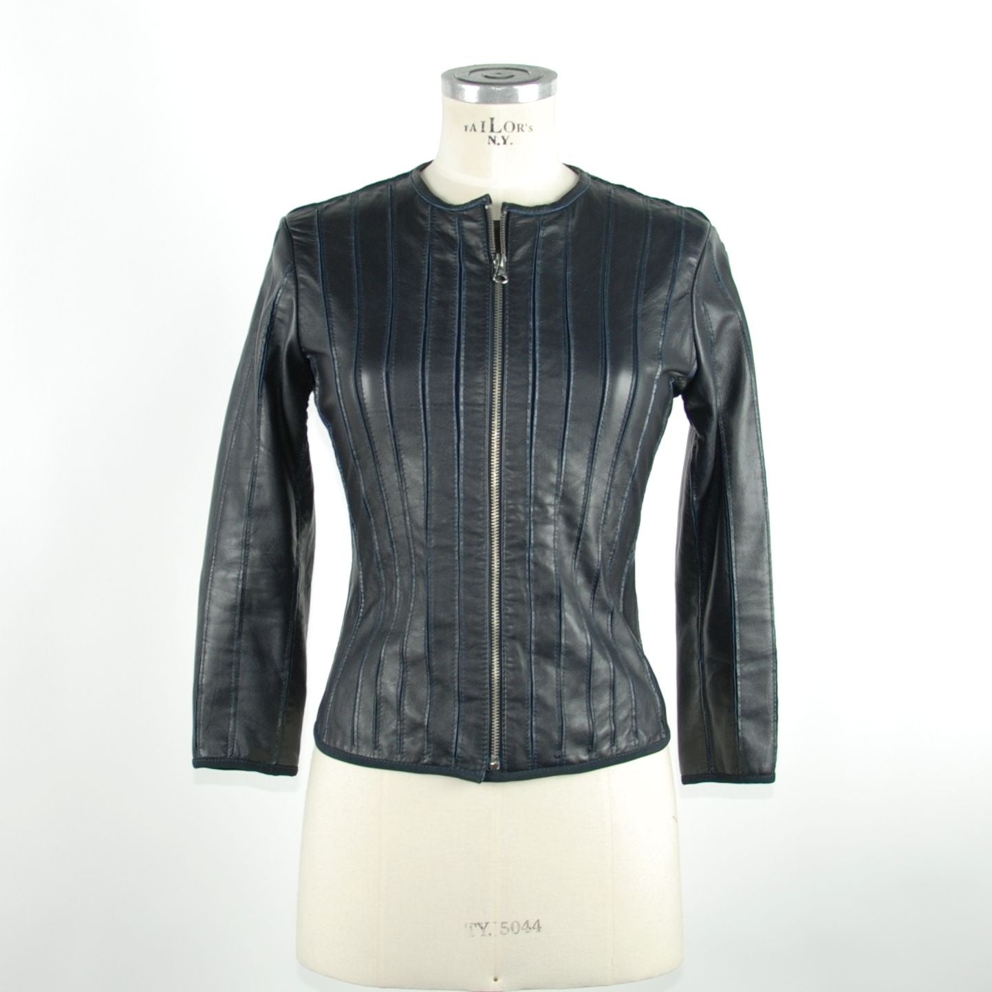 Emilio Romanelli Blue Leather Jackets & Coat