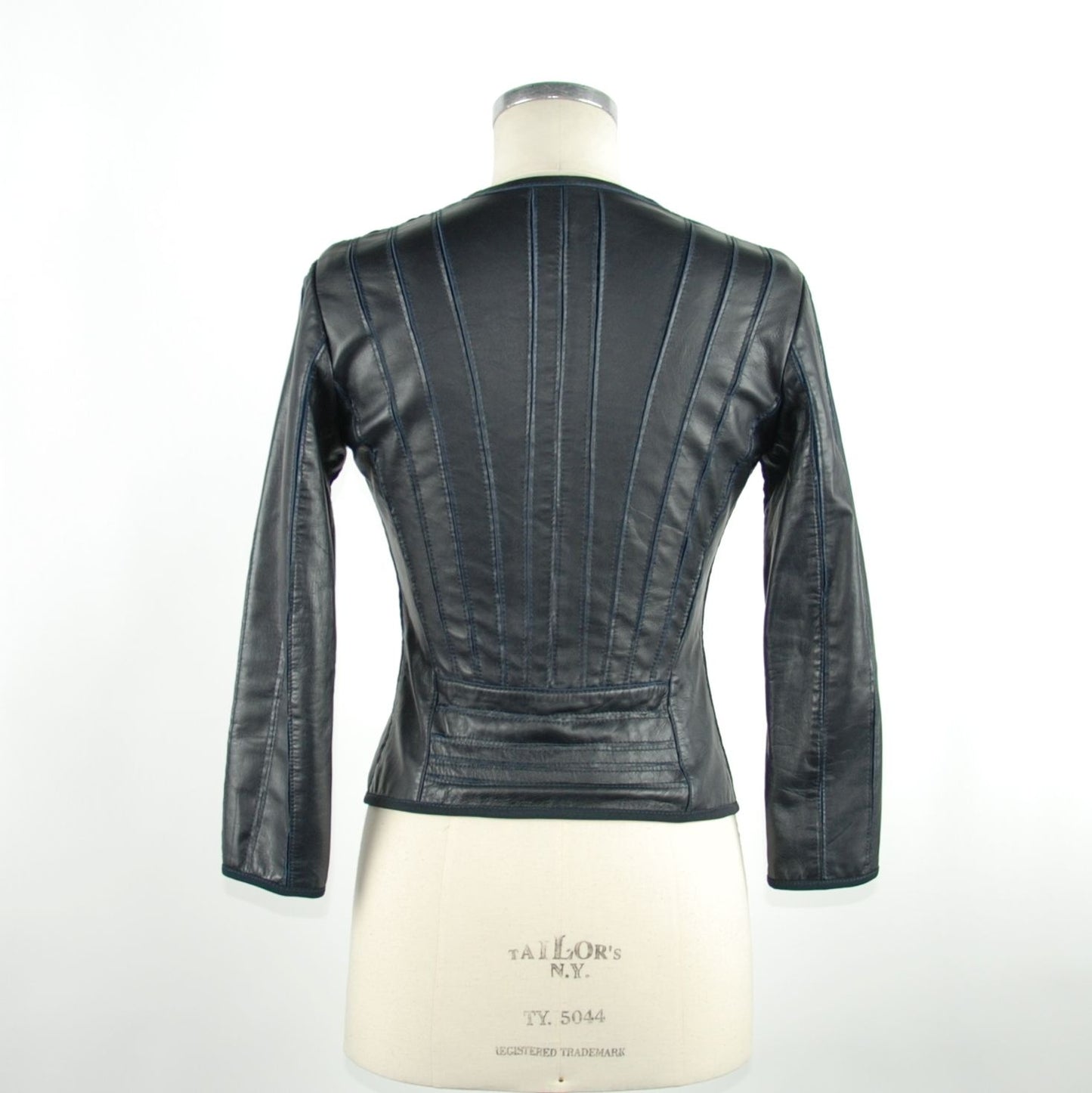 Emilio Romanelli Blue Leather Jackets & Coat