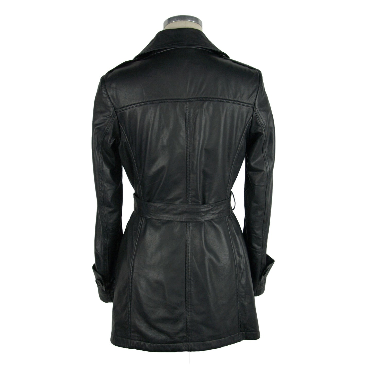 Emilio Romanelli Black Leather Jackets & Coat