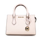 Michael Kors Sheila Small Powder Blush Vegan Leather Center Zip Satchel Handbag